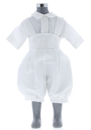 Ropón Bautizo Niño con Kit de Vela y Sabana 3468 0 a 4 Años.