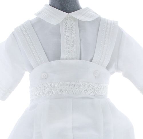 Ropón Bautizo Niño con Kit de Vela y Sabana 3468 0 a 4 Años.