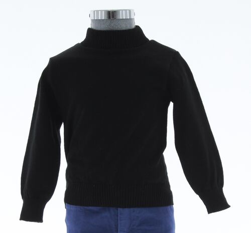 Sueter Ligero Niño Color Negro Cuello Alto 3471 2 a 16 Años.