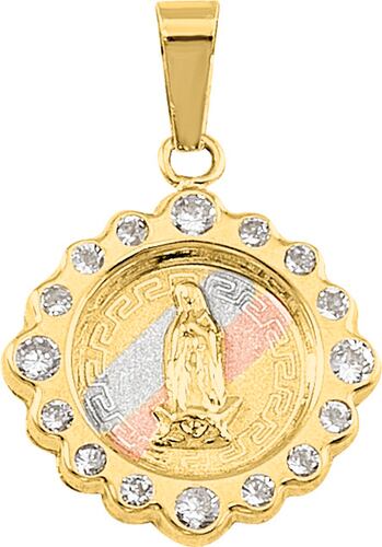 Medalla Redonda Guadalupe 3 Colores 10K - 3737