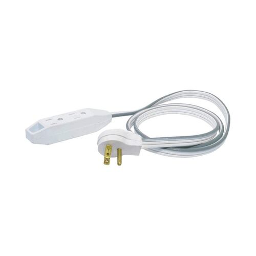 Extension Electrica Plana Aterrizada Blanco 1m Surtek