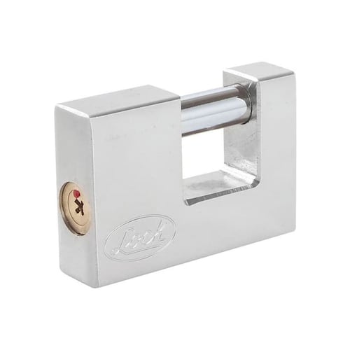 Candado Acero P/ Cortina Metálica 70mm Cromo Satinado Lock.