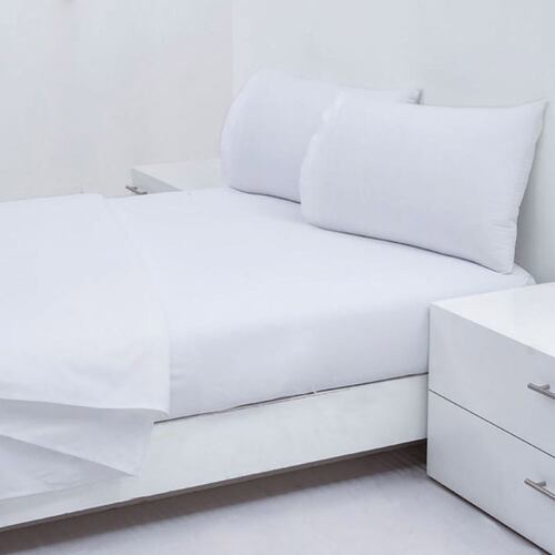 Juego Sabana Cotton Fresh Matrimonial Algodon Blanco Concord.