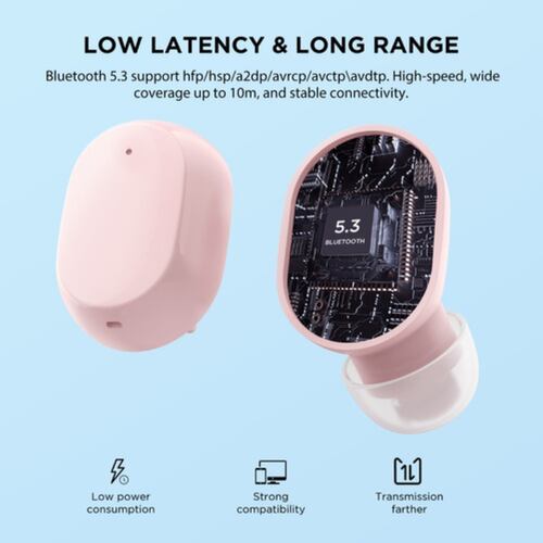 Audífonos Inalámbricos 6 Con Bluetooth Bt5.3 ROSA