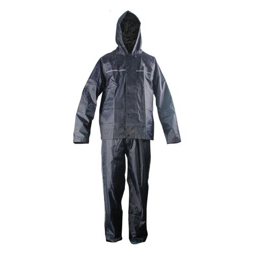 Impermeable Motociclista Italika chamarra gorro y pantalón T-L.