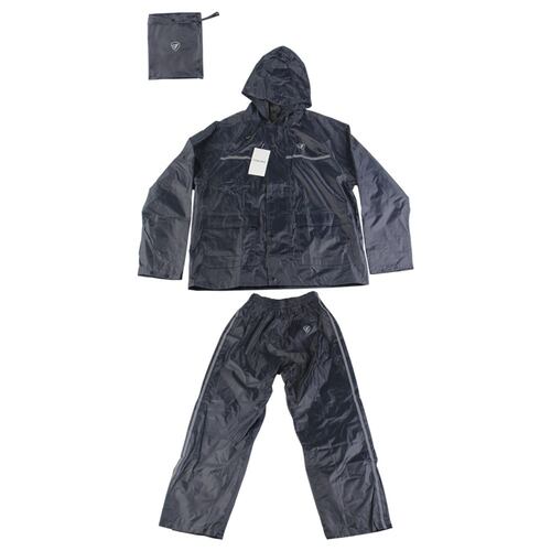 Impermeable Motociclista Italika chamarra gorro y pantalón T-L.