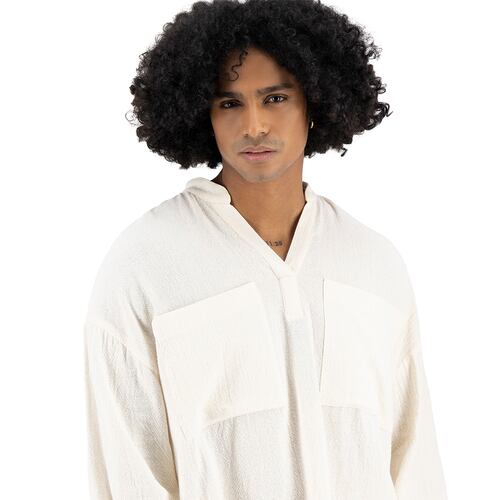 Camisa Merkabá beige algodón