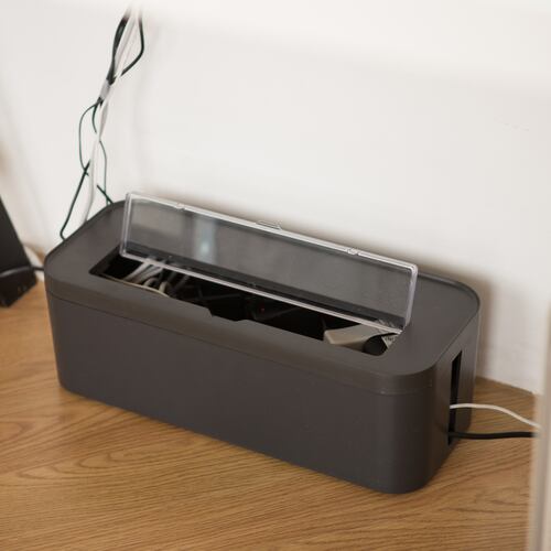 AGBOX Caja Organizadora Para Ocultar Cables Negro LTOFL001.
