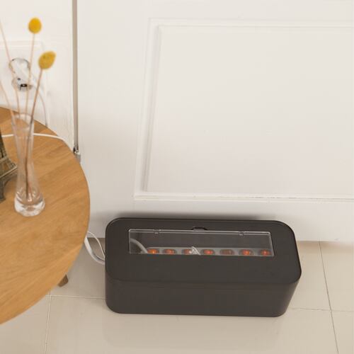 AGBOX Caja Organizadora Para Ocultar Cables Negro LTOFL001.