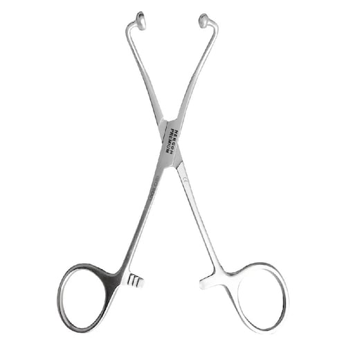 Pinza Peers Clamp 14cm Plateada Acero Hergom Premium