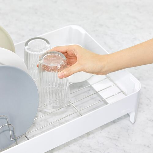 AGBOX Escurridor para Trastes y Porta Cubiertos 1 Nivel Blanco LTHMJ001.