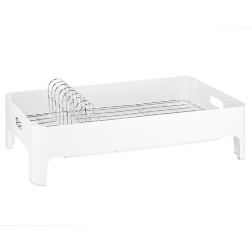 AGBOX Escurridor para Trastes y Porta Cubiertos 1 Nivel Blanco LTHMJ001.