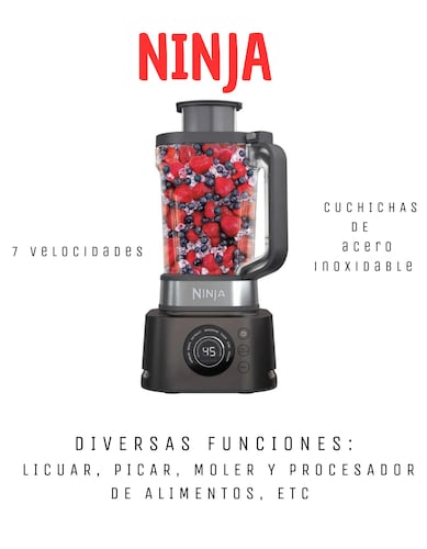 Licuadora Ninja 7 Funciones en 1 Reacondicionado/  CO401B   Reacondicionado(caja génerica).
