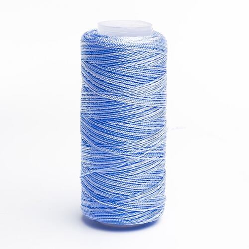 Caja 6 Pzs Hilo Crochet Nylon Azul/Blanco Selanusa