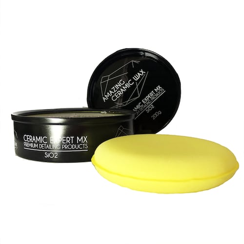 Cera para auto Amazing Ceramic Wax Recubrimiento Cerámico, acabado recién pulido.