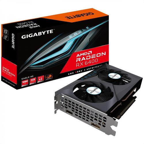 Tarjeta De Video AMD Radeon Gigabyte RX 6400 EAGLE 4G 4GB GDDR6 GV-R64EAGLE-4GD.