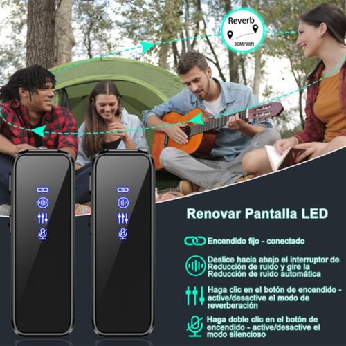 Micrófono Lavalier Solapa Inalámbrico Para iPhone Y Android