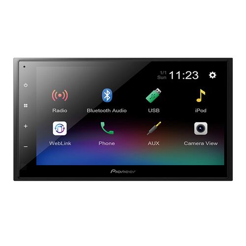 Autoestereo Pantalla Táctil 6.8 Pulgadas Pioneer Bluetooth Weblink Usb Mirroring Dmh-a345bt