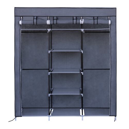 AGBOX Closet Armable Ropero Organizador De Ropa Récamara 1.70mts Gris AG-CW29GN