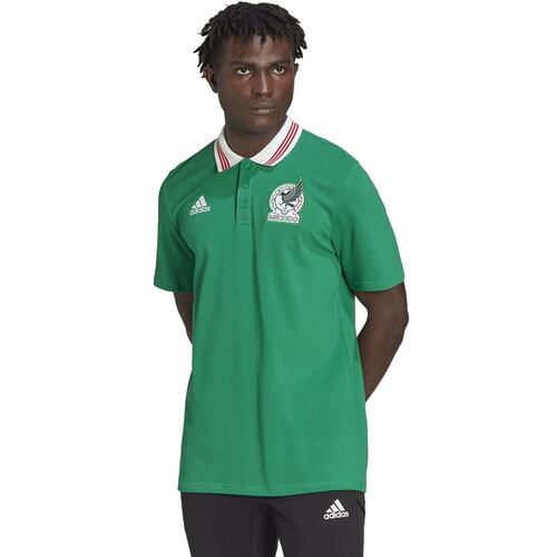 Playera tipo polo de la Selección Nacional de México, para hombre, color verde, de adidas, mod. 1058209