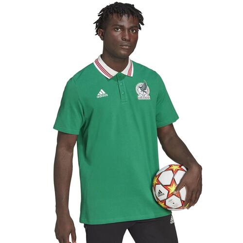 Playera tipo polo de la Selección Nacional de México, para hombre, color verde, de adidas, mod. 1058209
