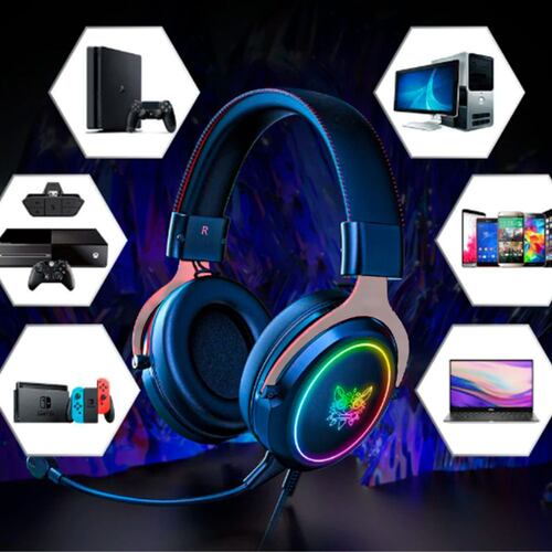 Audífonos gamer alámbricos Gadgets&Fun con micrófono desmontable