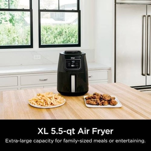  Freidora de Aire  Ninja asado  Max XL (cocina, fríe, hornea, recalienta y deshidrata) capacidad de 5,5 / AF161  EMPAQUE GENÉRICO