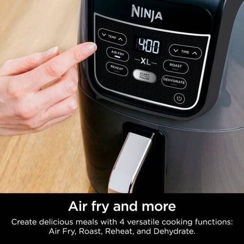  Freidora de Aire  Ninja asado  Max XL (cocina, fríe, hornea, recalienta y deshidrata) capacidad de 5,5 / AF161  EMPAQUE GENÉRICO