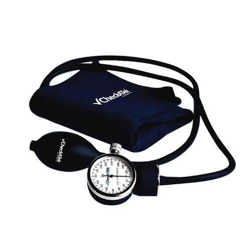 Kit Baumanómetro C/ Estetoscopio Doble Campana Eco Azul Marino Checkatek