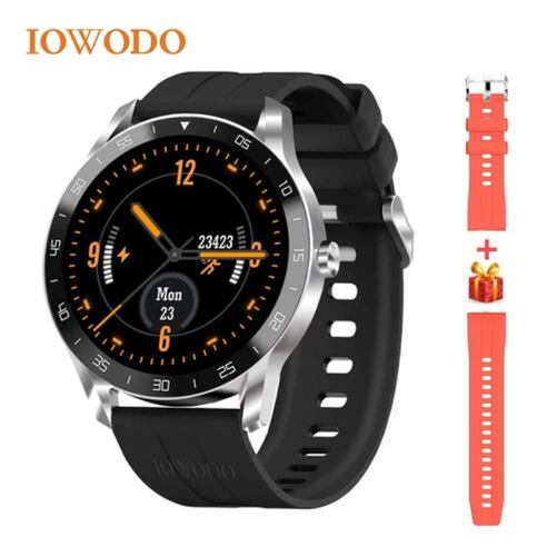 Reloj Inteligente Hombre Bluetooth  impermeable Negro Con Plata