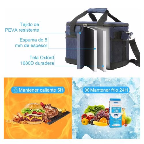 Hielera Portatil Mochila Con Interior Impermeable 35 Latas