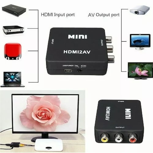 Convertidor Adaptador De Audio Y Video Tv Hdmi A Rca 1080
