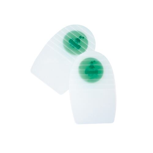 Taloneras Gel Tela Suave Transparente Punto Verde OPPO