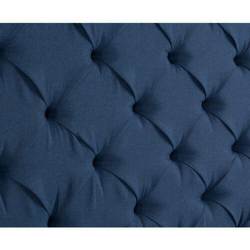 Colchón Queen Size Spring Air Marte Con Cabecera Dicasa Capri Lino Azul