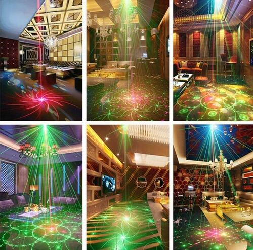 Party Luces Dj Estroboscópicas Fase Proyector Control Remoto