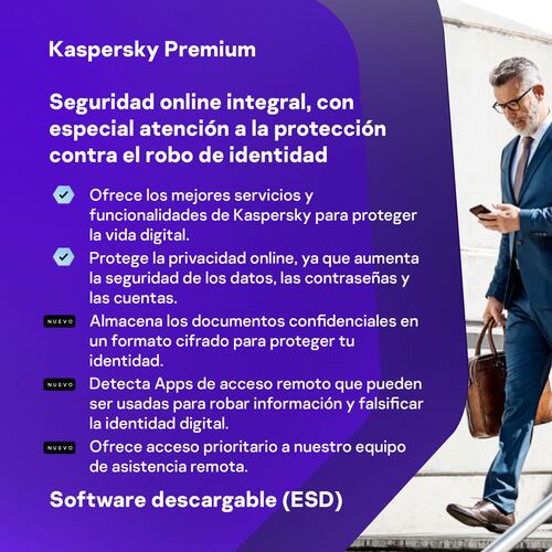 ESD Kaspersky Premium 1 Disp 1 Cuenta KPM 1 año