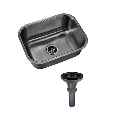 Tarja Sencilla Para Submontar Incluye Contra canasta en Acero Inox