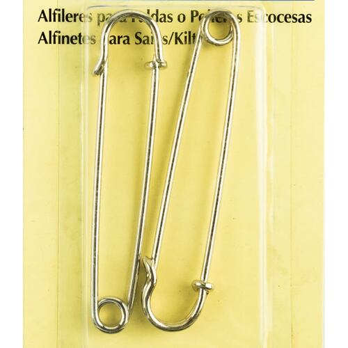 2 Seguros Tipo Escocés Niquelado Inoxidable Dritz 
