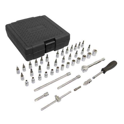 Juego Dados Accesorios Pulgadas 1/4pulg 45 Piezas Surtek