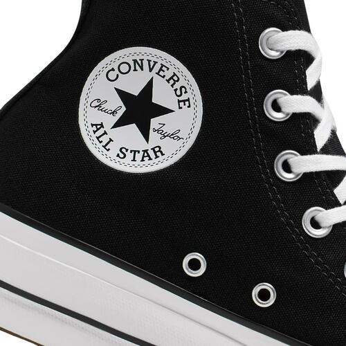 Tenis casual Chuck Taylor All Star Canvas Platform color negro, de bota, mod. 1029794
