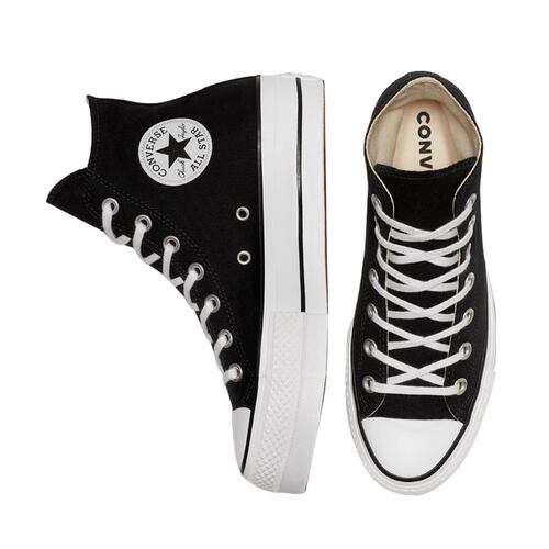 Tenis casual Chuck Taylor All Star Canvas Platform color negro, de bota, mod. 1029794