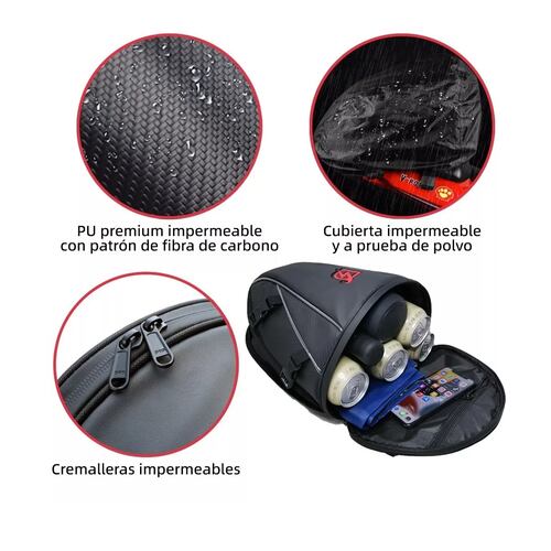 Bolsa Trasera De Motor Expandible Con Funda Impermeable