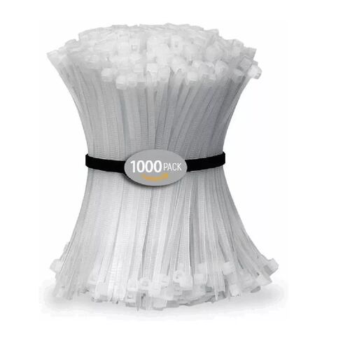Kit 1000 Pzs Cinchos Plástico 18lb Bridas De Nailon Anti-uv 15cm Blanco
