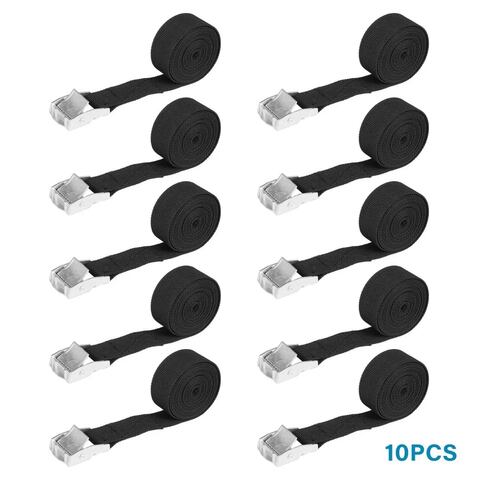 Set 10 Cincho Correa Amarre Trinquete Hebilla Cinta Auto Moto 2m