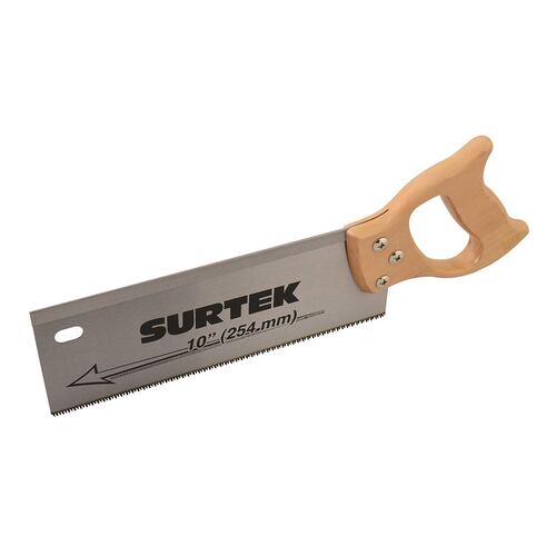 Serrucho Costilla 10pulg Mango Madera Herramienta Surtek