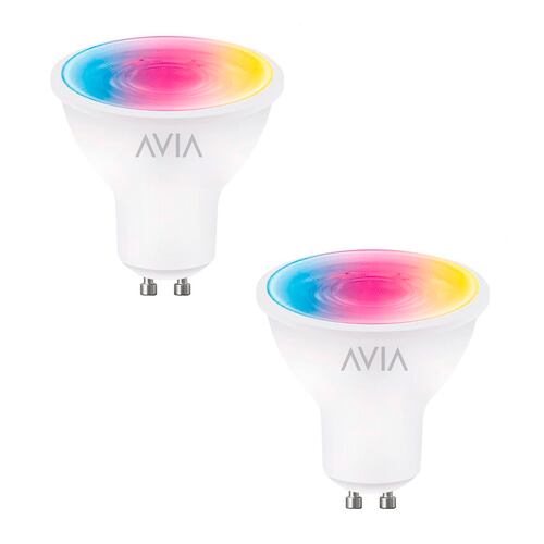 Foco Led Dicroico 5w Gu10 Avia Dimeable Smart Pack 2