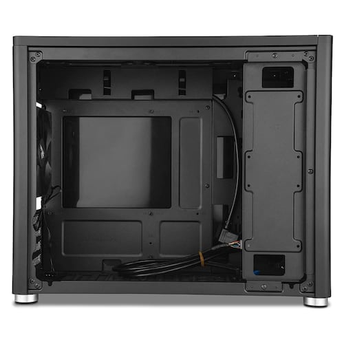 Gabinete Yeyian Hussar micro-ATX, sin Fuente, Cristal Templado, Negro.