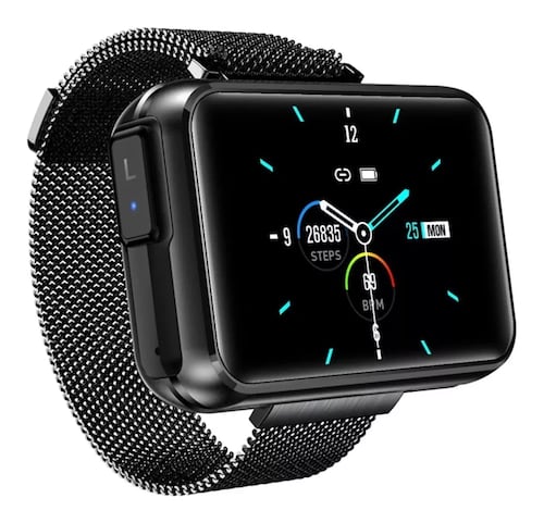 Smartwatch 2 En 1 T91 Ext. Metal  Con Audífonos Tws Wireless 1.4  FRALUGIO.