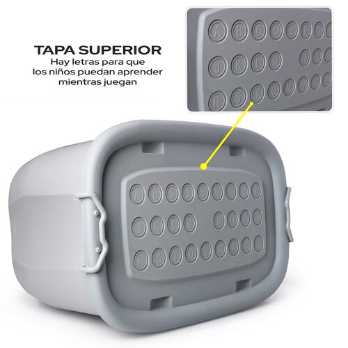 AGBOX Cajas Organizadoras De Plástico Con Ruedas 3 Niveles AG-CAJURG3