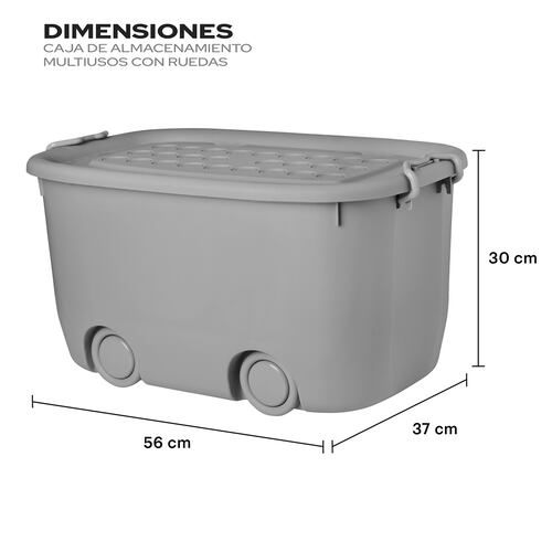 AGBOX Cajas Organizadoras De Plástico Con Ruedas 3 Niveles AG-CAJURG3